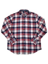 IZOD Mens Port Royale Plaid Long Sleeve Button-Down Flannel Shirt