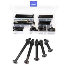 M6 x 35mm/45mm/55mm/65mm/75mm Baby Bed Crib Screws Hardware Kit 25-Set Black ...