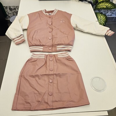 Mädchen-Mädchen Overall mit Jacke und Lederrock 10 Jahre 