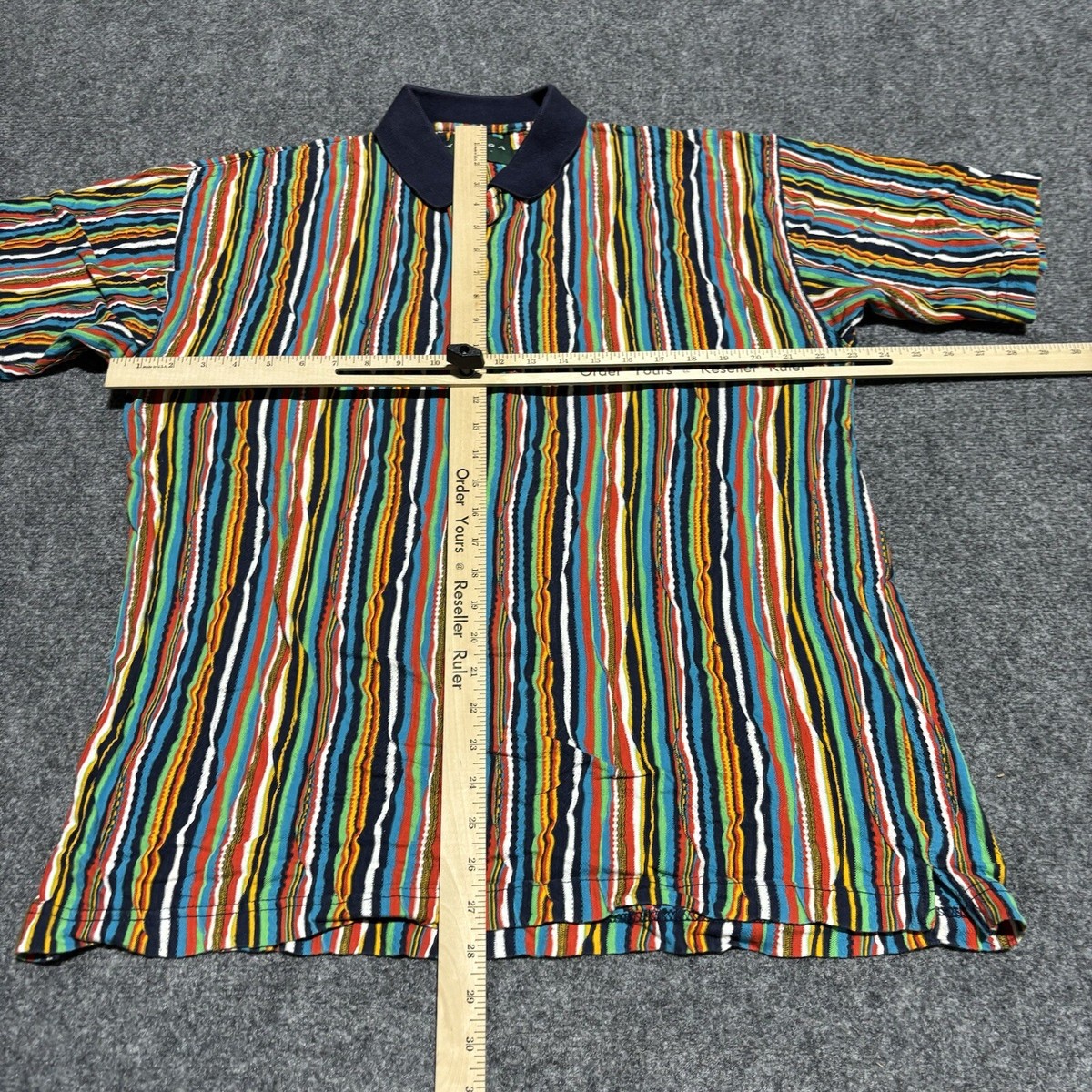 Vintage Tundra Polo Shirt Men's Large Multicolor Cotton 3D