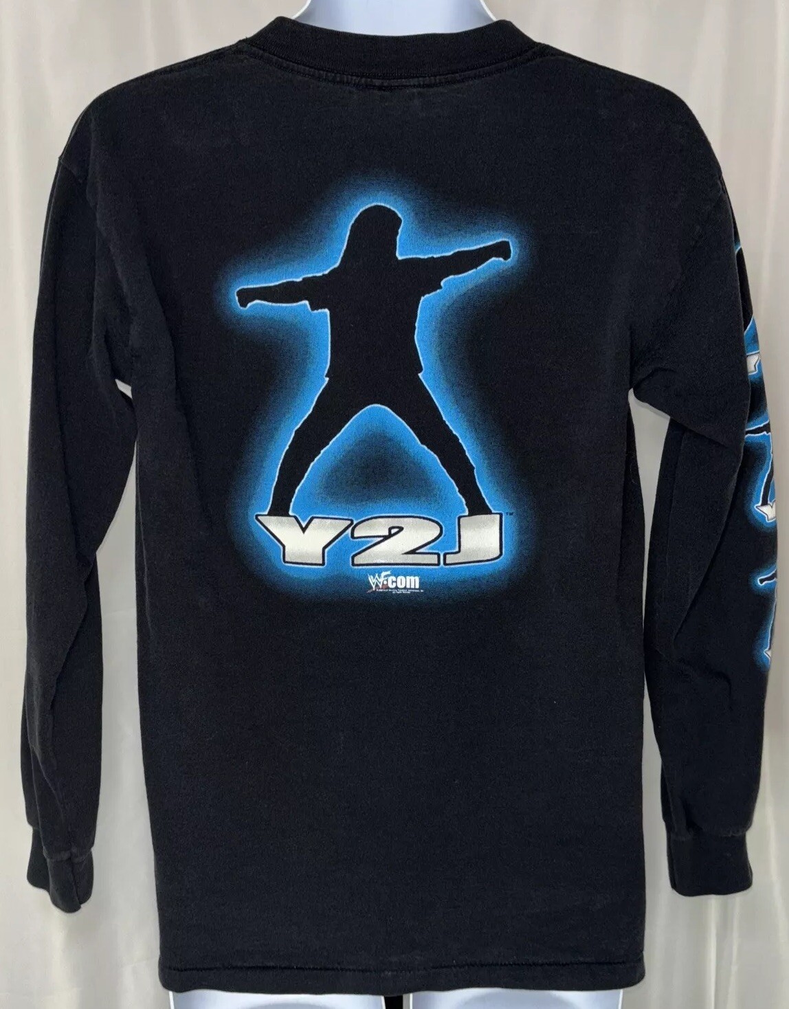 Vintage 2001 Chris Jericho Y2J WWE Shut The Hell Up Long Sleeve Shirt Size M 40