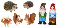 Dekofigur Igel Eichhörnchen Gartenfigur /Gartenzwerge-30 cm / Vogelhäuschen