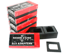 BAUSCH AND LOMB 2X2 ADAPTERS FOR 35MM SLIDES, 5 BOXES OF 20 100 NEW IN BOXES