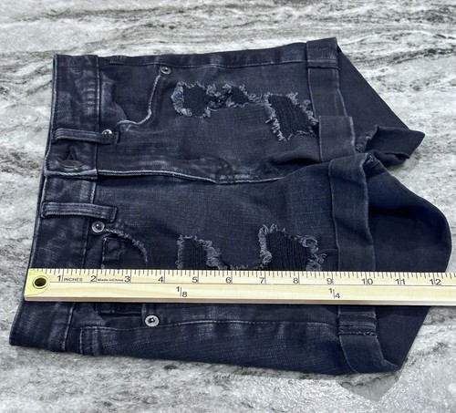 American Eagle Women’s High Rise Mom Jean Shorts Size 0 Distressed Ripped - Picture 5 of 6