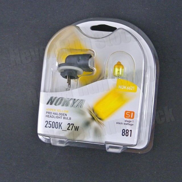 Nokya 9006 Hyper Yellow Headlight Fog Light Halogen Bulb 2500K S1