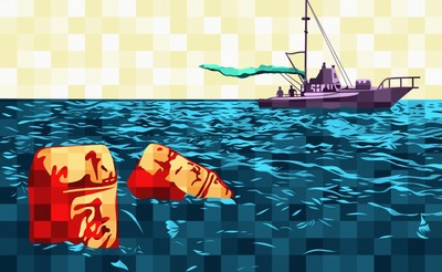 Jaws/Orca Mosaic 20x30'' Pop Art Ltd. Ed. Fine Art Print Signed by Artist