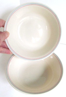 2 Replacement Corning Corelle Soup Cereal Bowls English Breakfast Style 6'' Vtg E