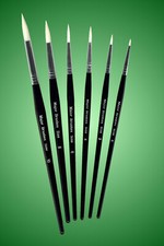 Fine White Synthetic Sable Substitute Artist Paint Brush Watercolour Acrylic Oil