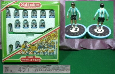 Complet Vintage Subbuteo Lw Ultraléger Argentine 67 Football Équipe