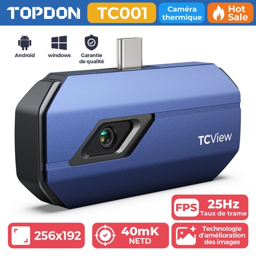 TOPDON Support Thermique Universel Pour Caméras TC001 Et TC002 - Fixation Téléphone Noir