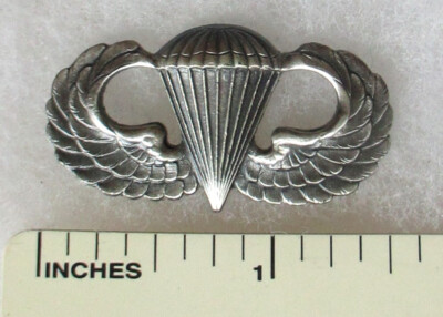 US ARMY AIRBORNE PARACHUTE JUMP WINGS BADGE Vietnam / Cold War Vintage