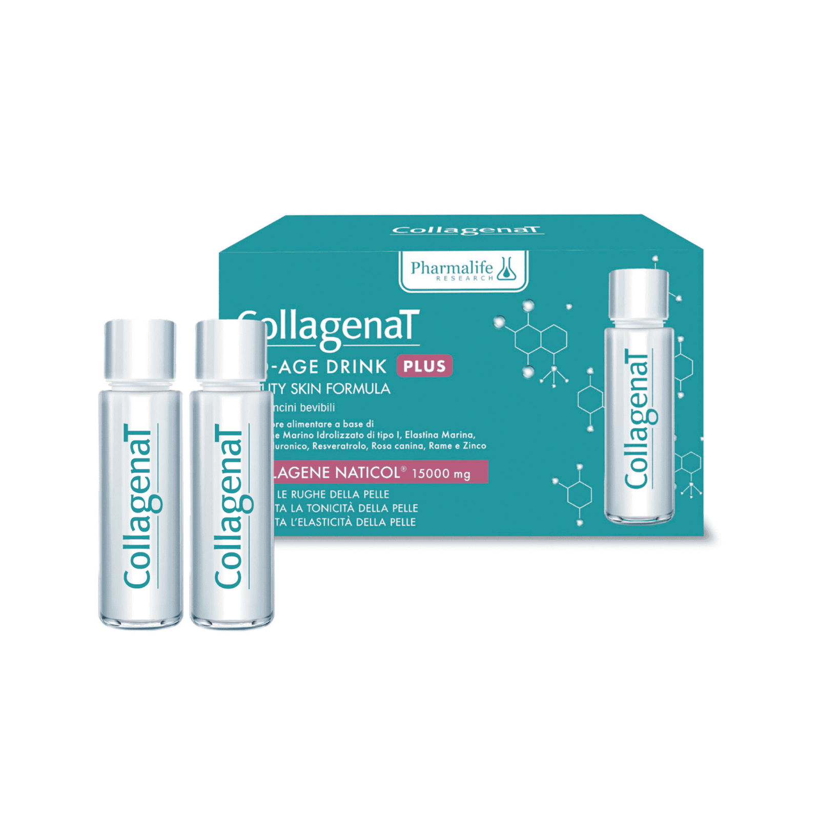 Pharmalife Research CollagenaT No Age Drink Plus 7 Fiale da 50 ml