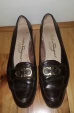 SALVATORE FERRAGAMO Boutique Brown Loafers Shoes Womens Sz 01D0 19692 511 7 3A
