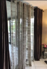 Sheer Curtains/ Champagne Color /size 95” X 54”/ 5 Panels Available 