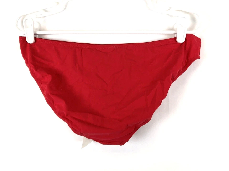 Parte inferior de bikini Tory Burch para mujer roja hipster lisa talla grande Foto 2 de 3