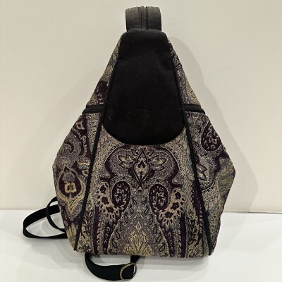 Danny K Beverly Hills Tapestry Backpack Purse Bag Shoulder Hobo Made in USA