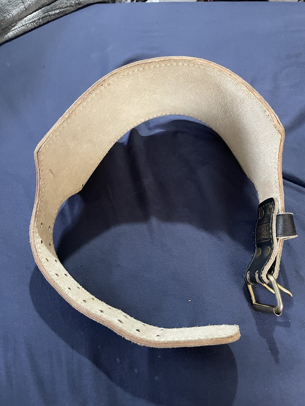 Everlast Leather Weight Lifting Belt Black Size MEDIUM Model 1013 Made