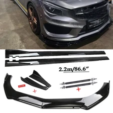 Front Bumper Lip Spoiler Chin Splitter For Mercedes-Benz CLA180 CLA200 CLA250