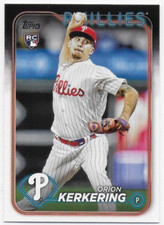 2024 Topps #520 Orion Kerkering RC - Philadelphia Phillies