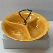 VTG. Lane & Co 1960 Van Nuys California Pottery Nut/Candy/Condiment Dish Orange