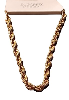 SUGARFIX by Baublebar ~ Goldtone ~ Collar ~ Twisted ~ Nickel Free ~18''  Necklace