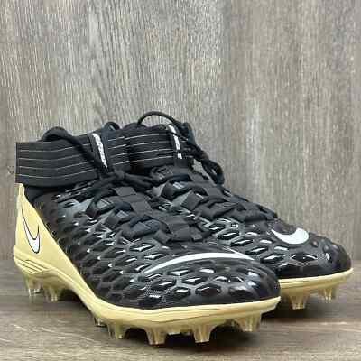 NIKE FORCE SAVAGE PRO 2 FOOTBALL CLEATS SIZE 15 BLACK GOLD BV3969-013