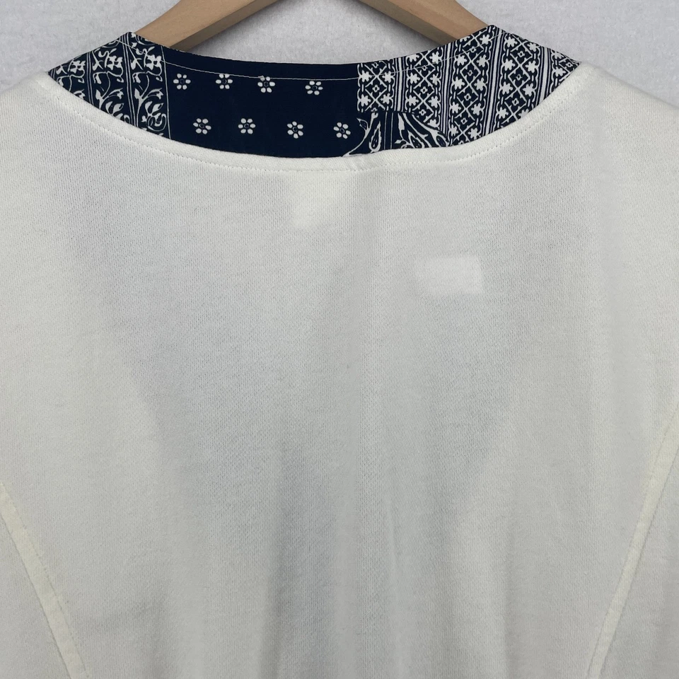 HEAD Top Mujer L Chaleco Terry Botones Bandana Ribete Tenis Verano Blanco HK De Colección Foto 4 de 4