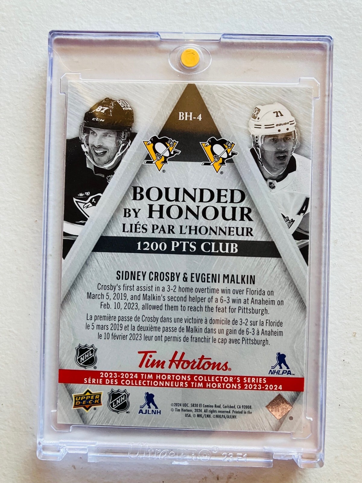 202324 TIM HORTONS HOCKEY DUOS BOUNDED BY HONOUR SIDNEY CROSBY EVGENI