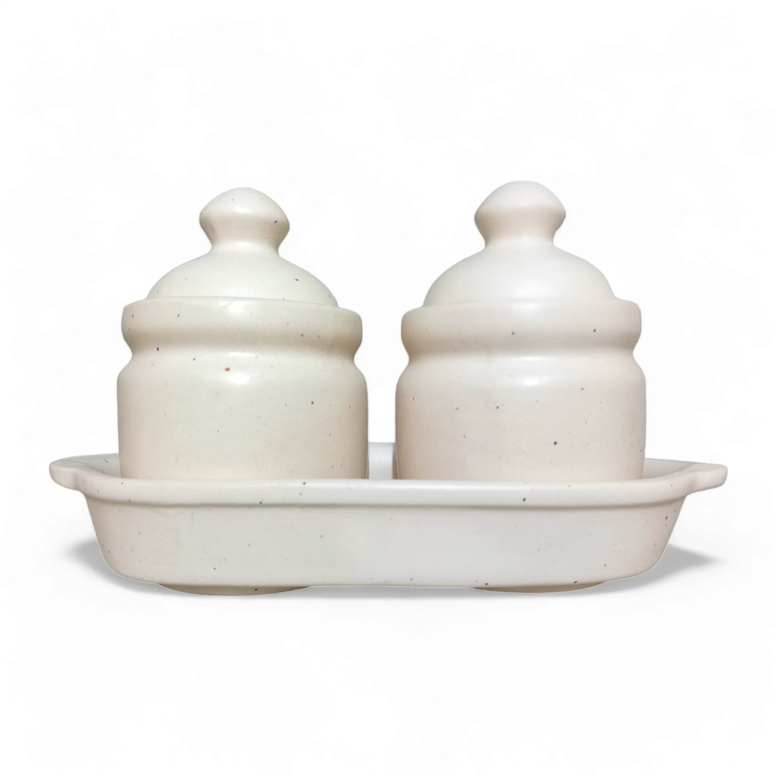 Handcrafted Indian Ceramic Condiment Jars with Lid food storage containers