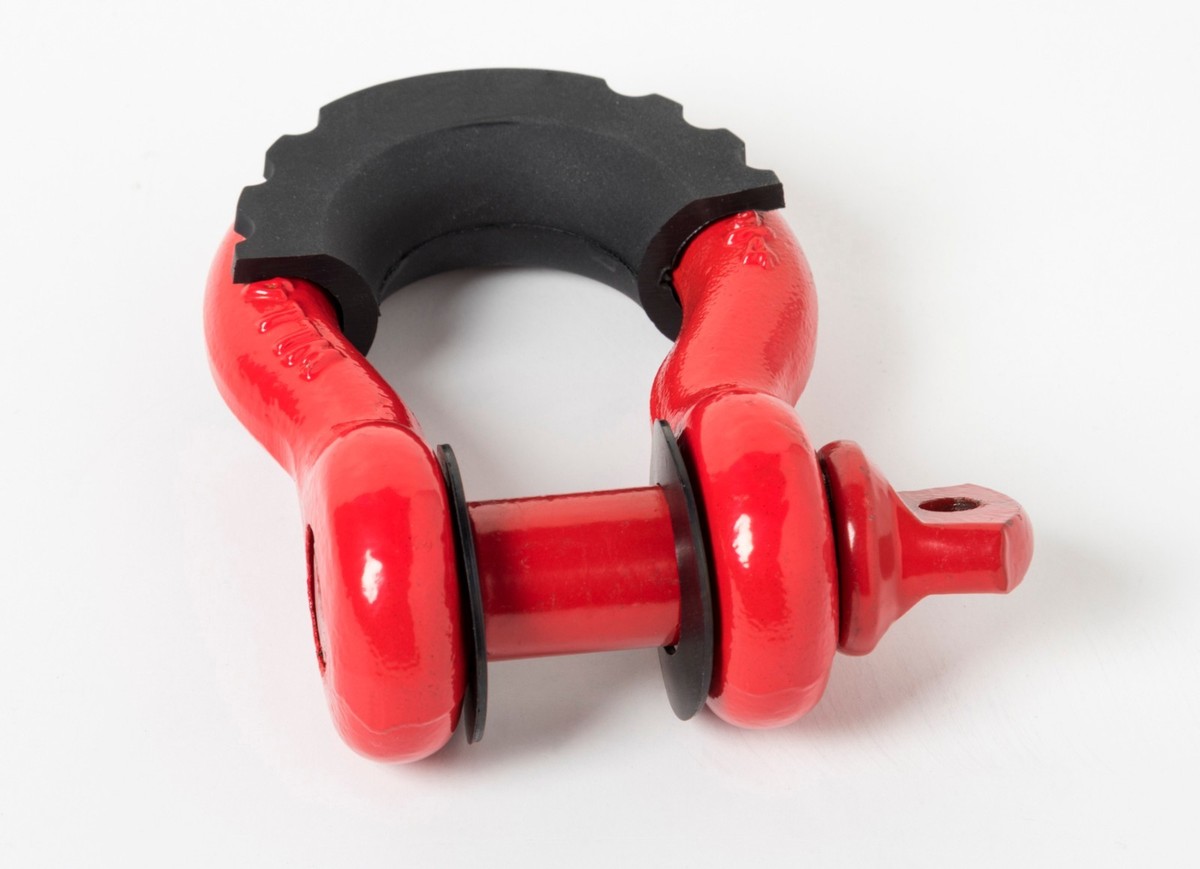 2x Galvanized 3/4" D-Ring Bow Shackles - 10500 Lbs Capacity With Reducer For Quiet Use
