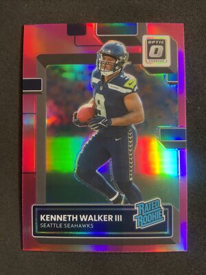 2022 Panini Donruss Optic Football Kenneth Walker III Pink Prizm