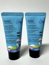 2 COUNT BELIF - AQUA BOMB JELLY CLEANSER - TRAVEL SIZE - 1.01 fl. oz / 30ml Each