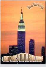New York City Empire State Building Sunset NY Skyscraper USA Vintage Postcard