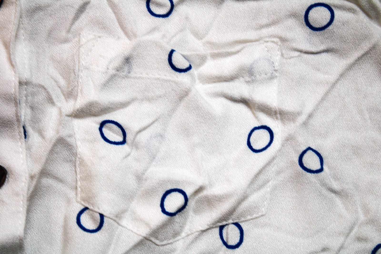 Olivaceous Circle Pattern Button Down Shirt Women… - image 3