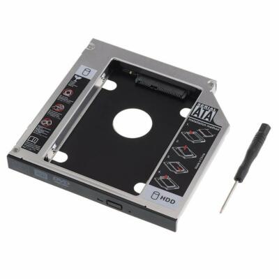 12.7 mm Universal SATA 2nd SSD HDD Hard Drive Caddy Tray CD DVD-ROM Optical Bay