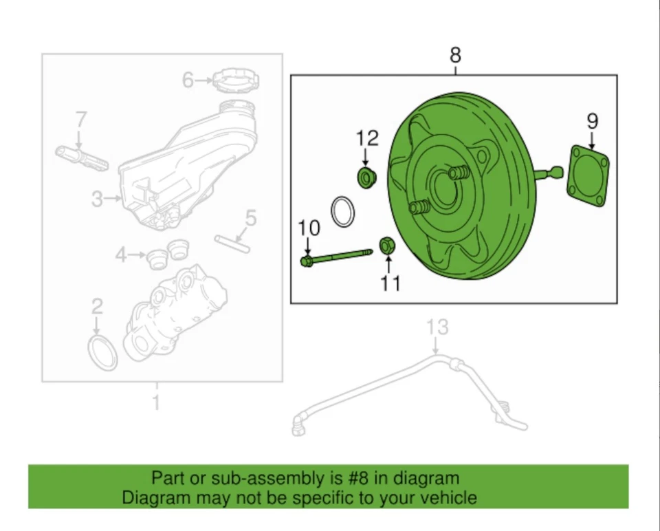 Conjunto de refuerzo genuino Chevy Malibu GM 84038602 Foto 4 de 4