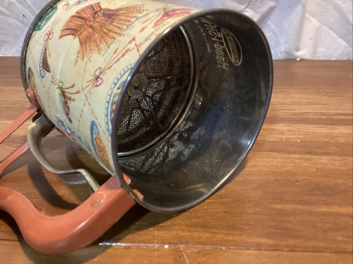 1950's ANDROCK SIFTER FLOUR 3 SCREEN METAL TIN HAND-I-SIFT - Cakes Pies Desert - Picture 6 of 8