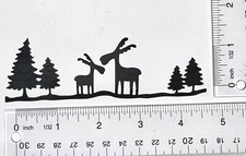 5 Forest Moose cardstock paper die cut embellishments