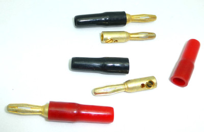 WireWorld Gold Banana plugs solder-less Set of 4 Wire World