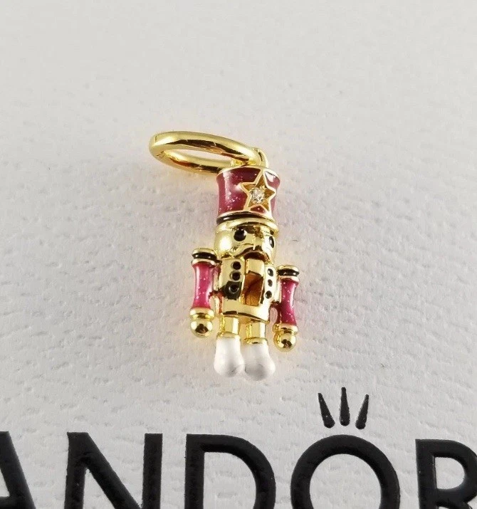 正品全新潘多拉 2025 假日胡桃夹子吊饰可移动 763583C01 — 第 3/4 张图片