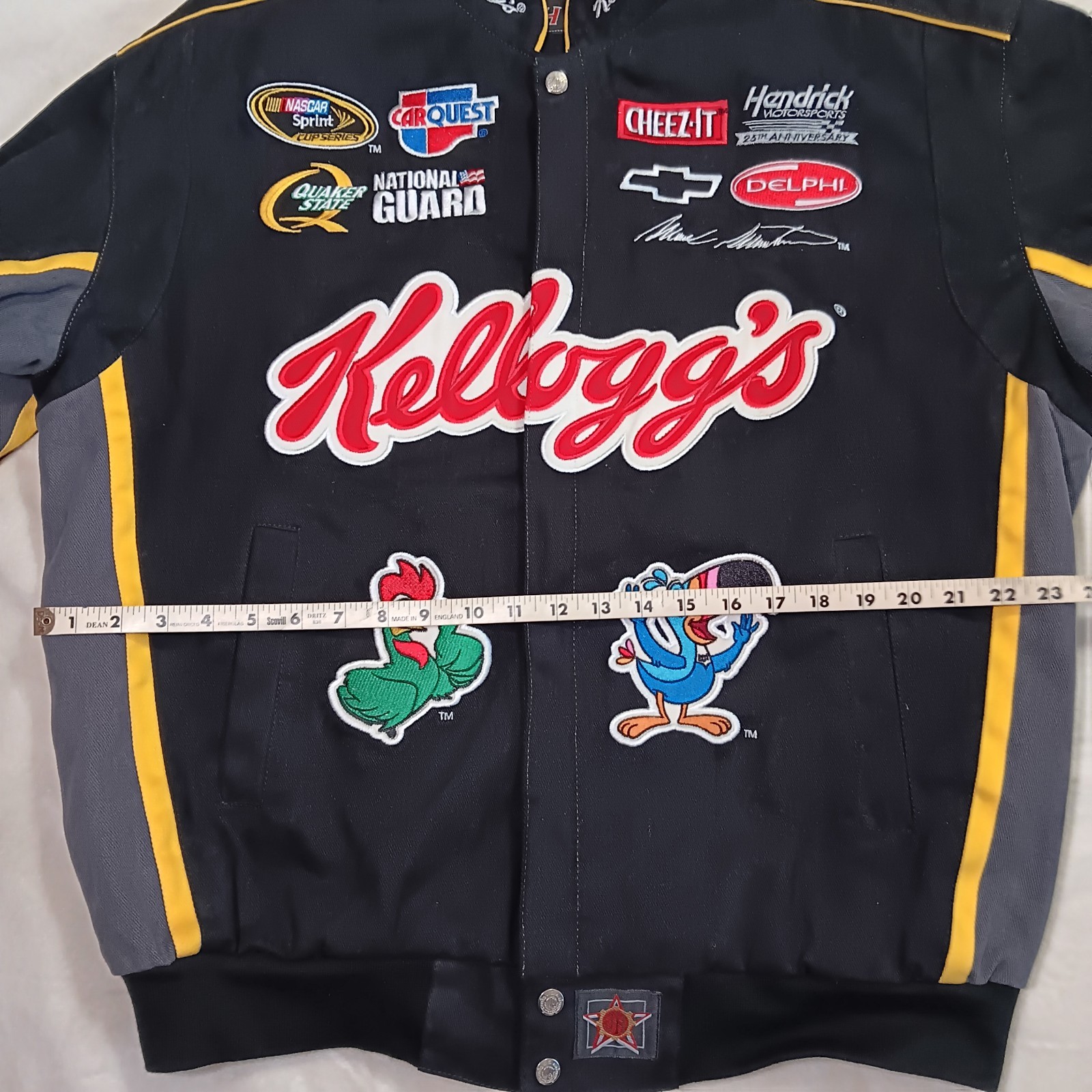 JH Design Group Kelloggs Racing Black NASCAR Jacket Size L