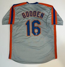 Dwight “Doc” Gooden Signed Gray Mets Jersey Autographed JSA COA Custom #16 MLB