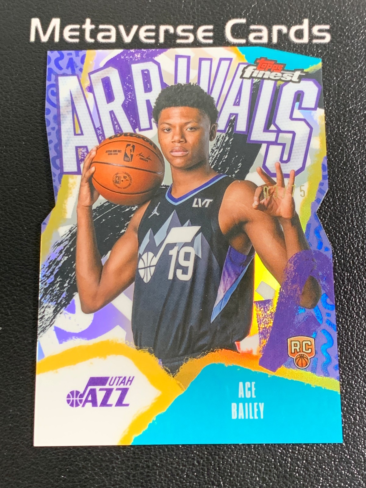 2025-26 Topps Finest Ace Bailey Arrivals RC Rookie Die Cut Refractor /75