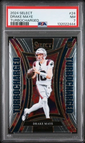 2024 Select #24 Drake Maye Turbocharged Rookie RC PSA 7 NM Patriots