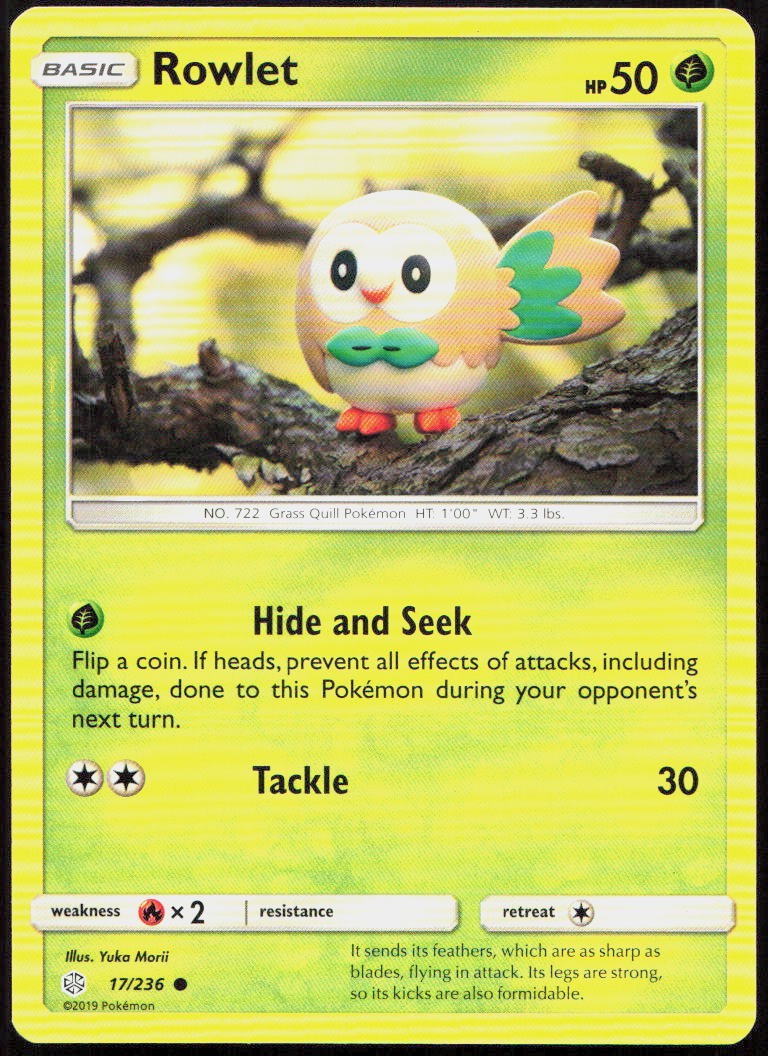 Rowlet Common SM - Cosmic Eclipse 17/236 LP YUKA MORII