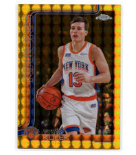 2025-26 Topps Chrome Tyler Kolek Gold Geometric /50 Knicks