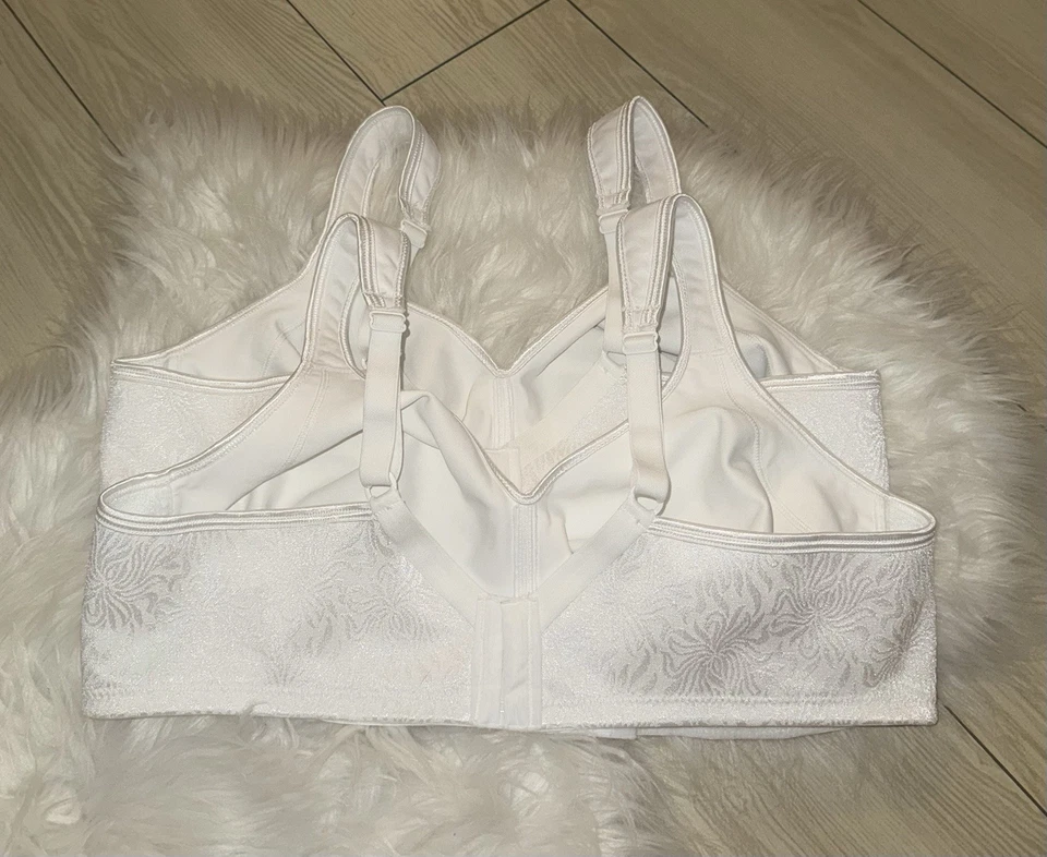 2 sujetadores alisadores sin costuras Playtex de 18 horas sin relleno sin cables 40B blanco 4049 Foto 4 de 4