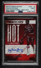 2015-16 NBA Hoops Hot Signatures Red 7/25 Julius Erving PSA 9 MINT Auto HOF 06z2