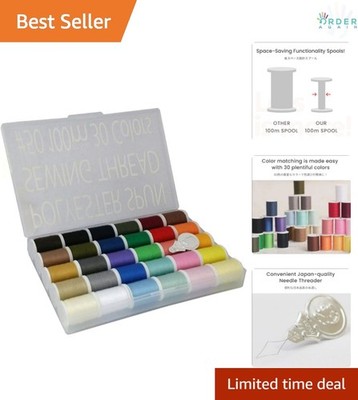 30 Color polyester sewing threads 100m versatile all-purpose for hand machine...
