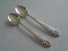 INTERNATIONAL  STERLING SILVER 'QUEENS LACE' ~ 2 TEASPOONS 6"  ~EXCLNT!
